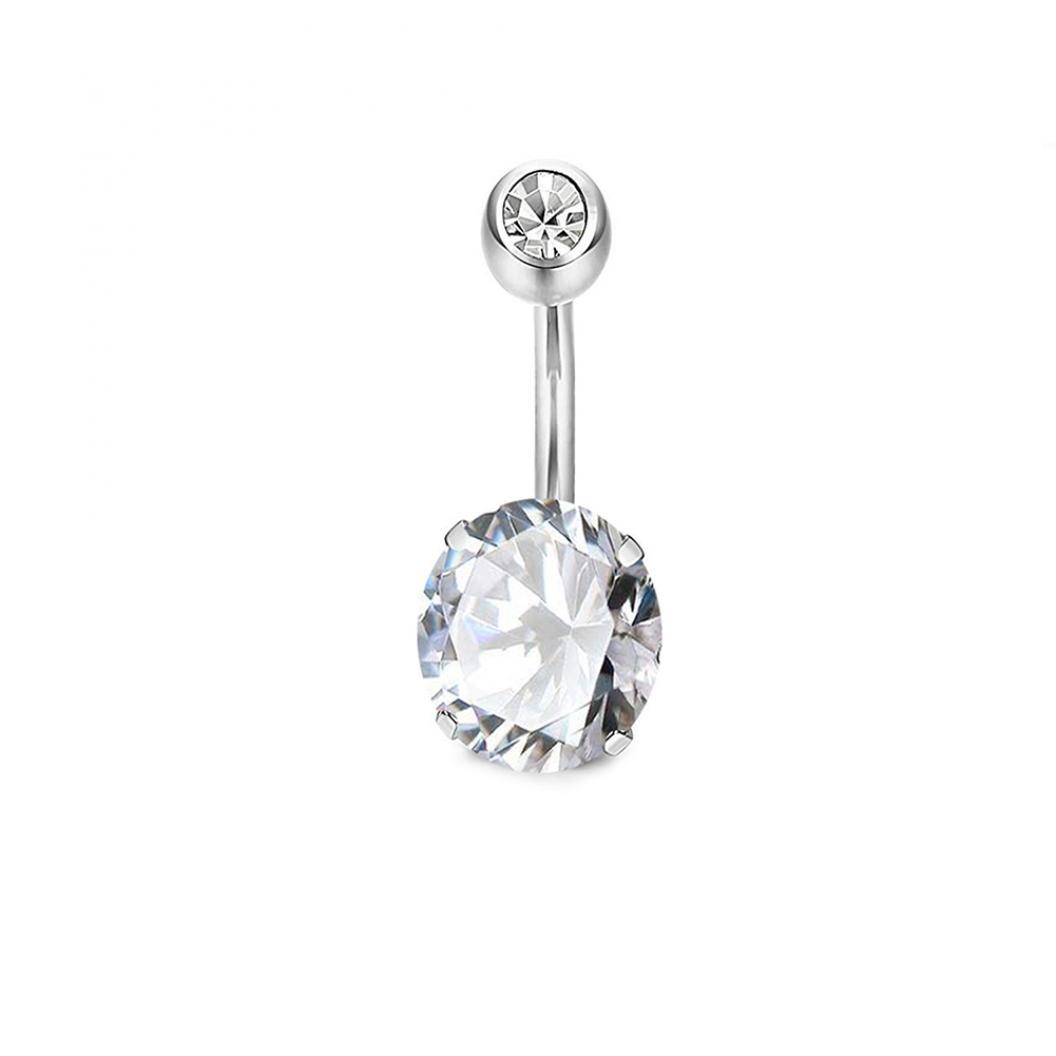 Mode Frauen Bauchnabel Bar Nabel Ring Körper Piercing Schmuck silber