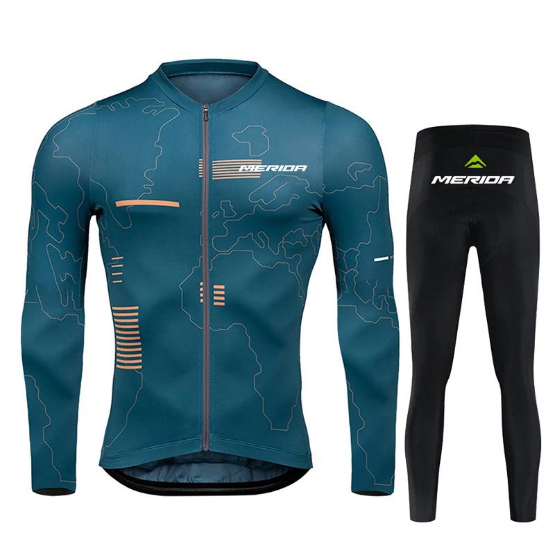 Neue Merida Herbst Radtrikots Herren Atmungsaktiv Langarm Uniforme Schnelltrocknend Rennrad Trikot Frühling Fahrradbekleidung XL
