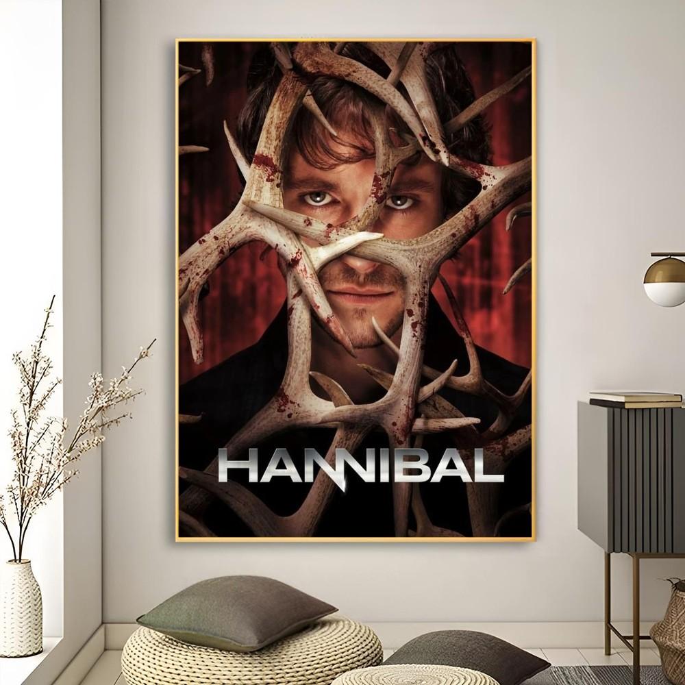 Horror TV-Serie Hannibal Poster Poster Kunstdruck Bar Wohnzimmer Möbel Dekor 50cm×80cm NoFrame