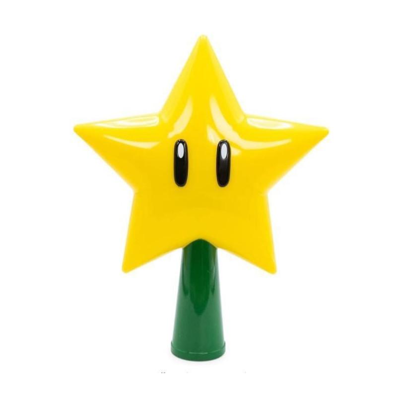 Super Mario Bros Stern Licht Leuchtend Feiertag Weihnachtsbaumspitze Deko Lampe Party