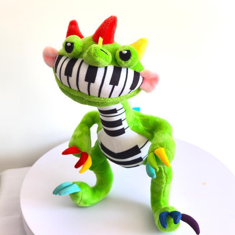 33cm Poppy Playtime Piano Drache Plüschtier Niedlicher Piano Drache Stoffpuppe Weiches Plüschtier Sammlerstück Geschenk Geeignet für Spiele-Enthusiasten und Kinder 33cm grün