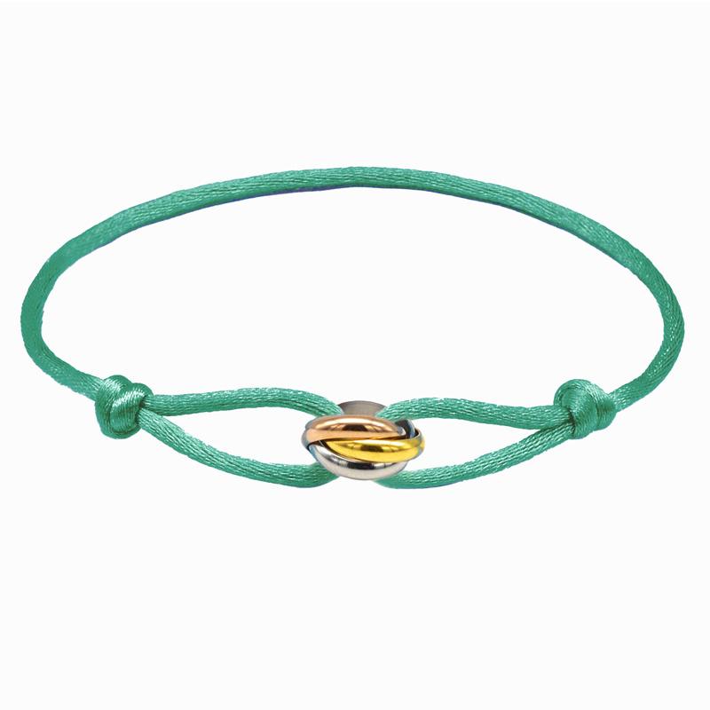Armband 3 Edelstahl Metallschnalle Armband Verstellbare Kordel Klassisches Armband für Männer Freundschaftsschmuck Geschenk für Frauen Adjustable size