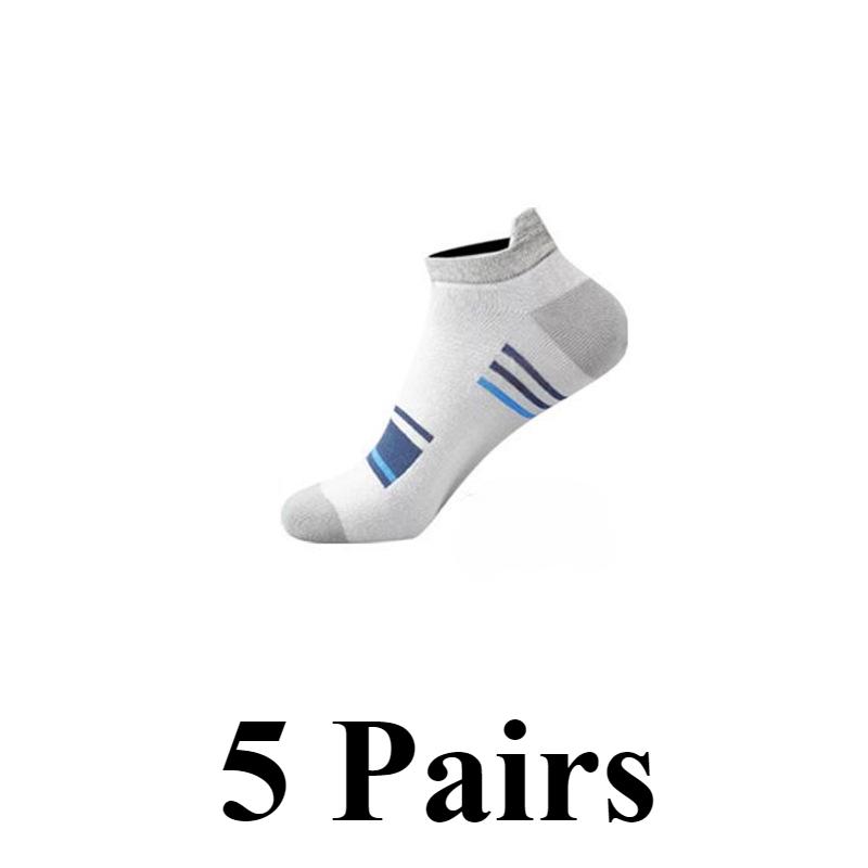 5 Paare/los Neue Männer der Sommer Dünne Knöchel Socken Nicht-slip Short Sport Socken Unsichtbare Socken Großhandel 5  Pairs weiß