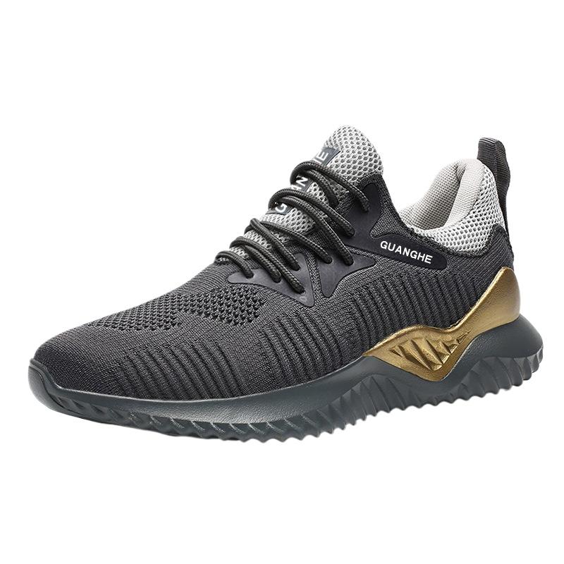 Arbeitsschuhe Drehknopf Herren Bruchsicher und Durchstichfest Leicht Deodorant Sicherheit Baustelle Arbeitsschuhe 46