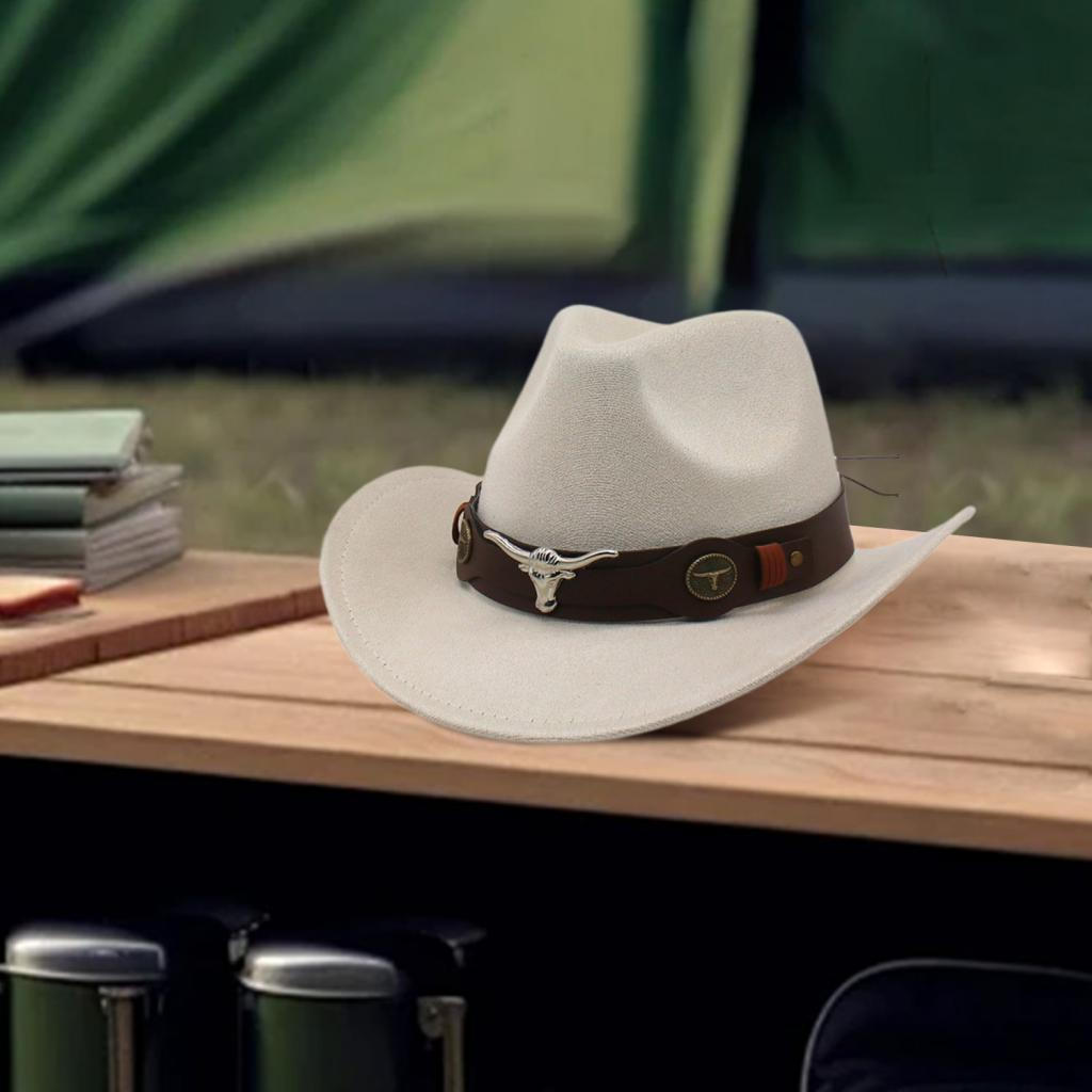 Cowboyhut Cowgirl für Straßen-Cosplay-Kostüme beige