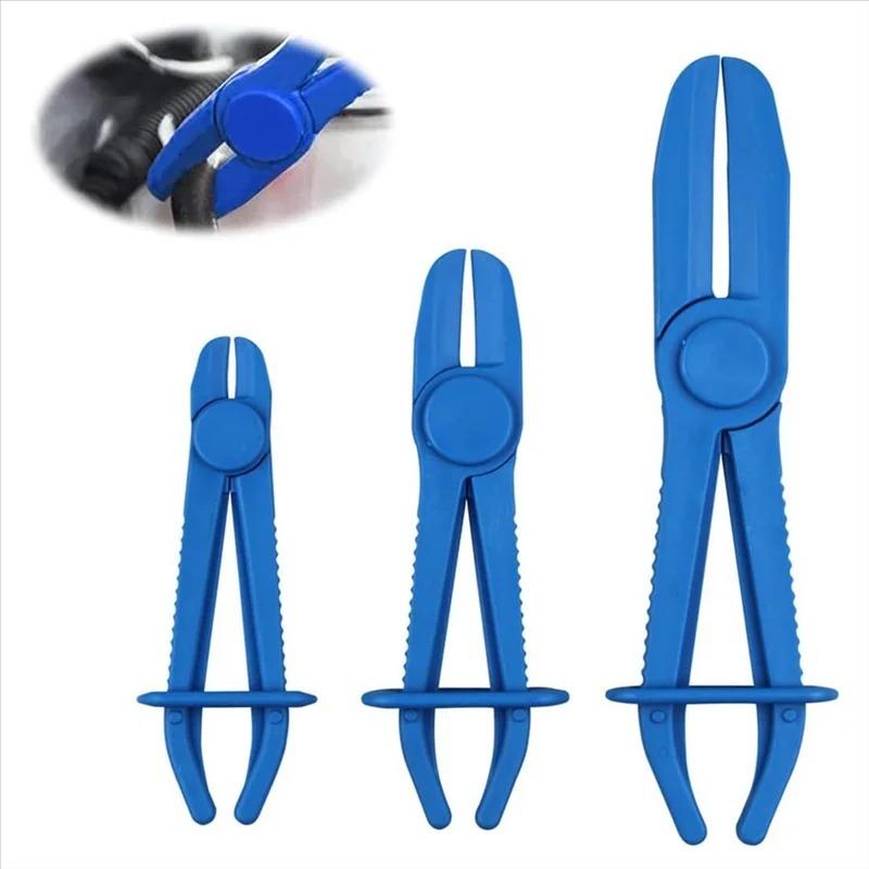 3 Stück/Set Auto Flexible Schlauchschellen Zangen Set Schlauchschelle Abdichtung Bremskraftstoffleitung Absperrklemme Auto Wasserrohr Reparatur Fixierwerkzeuge Blue 3-piece bag set