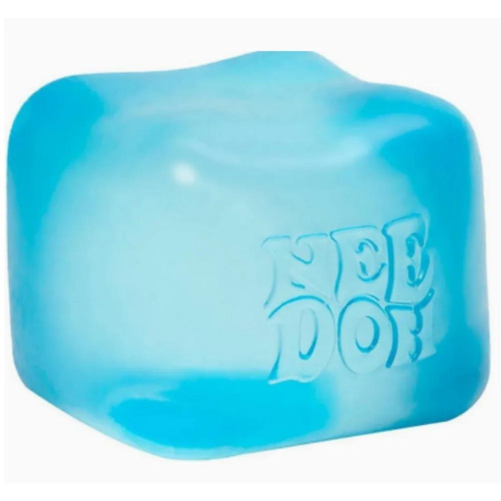 Schylling Needoh Nice Cube Stressabbau Sensorisches Spielzeug für ADHS Fokus und Angst Unisex Fidget Tool Weicher Knetbarer Schreibtisch blau