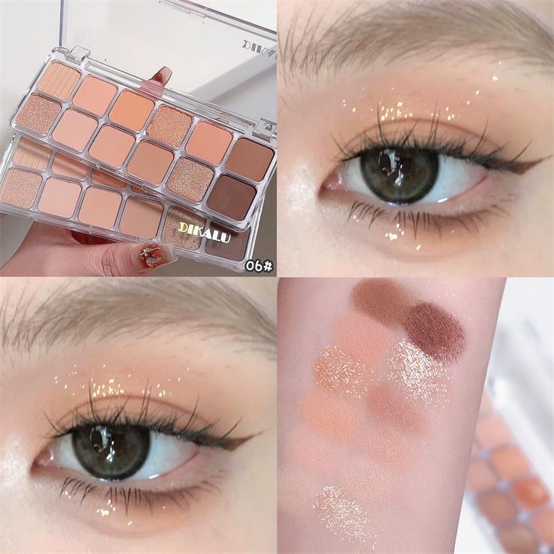 12 farbe Lidschatten Platte Matte Perle Lidschatten Mädchen Anfänger Make-Up Lidschatten Tablett Augen Make-Up Geschenk 06