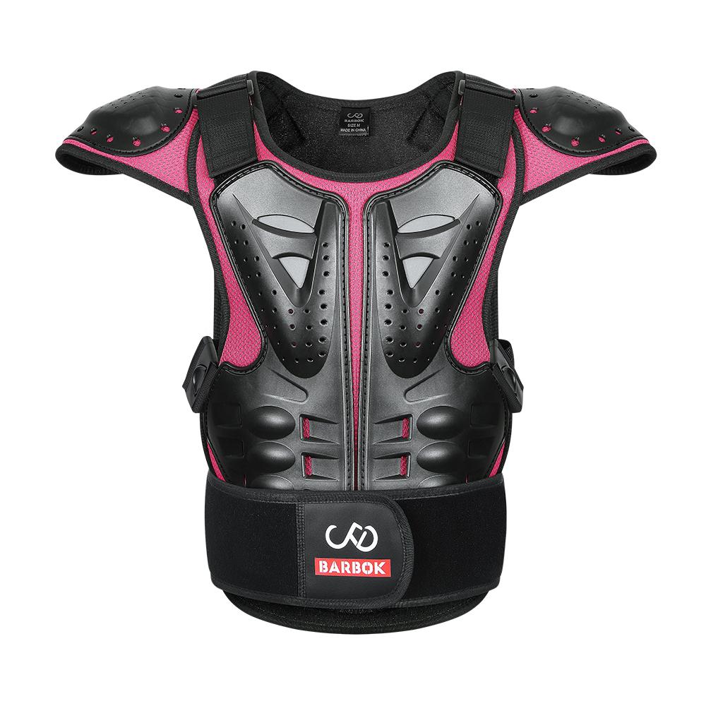 Kinder Radfahren Rücken Brustschutz Dirt Bike Sicherheit Ski Schutzjacke Kinder Körperpanzer Motorrad Körperschützer Sport Motorrad Motocross Ausrüstung S hellrosa