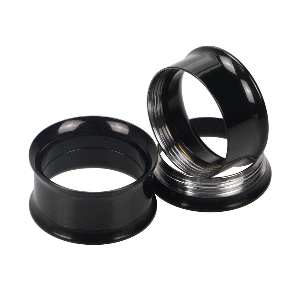 1 Stücke Stilvolle Edelstahl Tunnel Expander Bahre Ohr Plug Piercing Schmuck Schmuck Geschenk 22mm schwarz