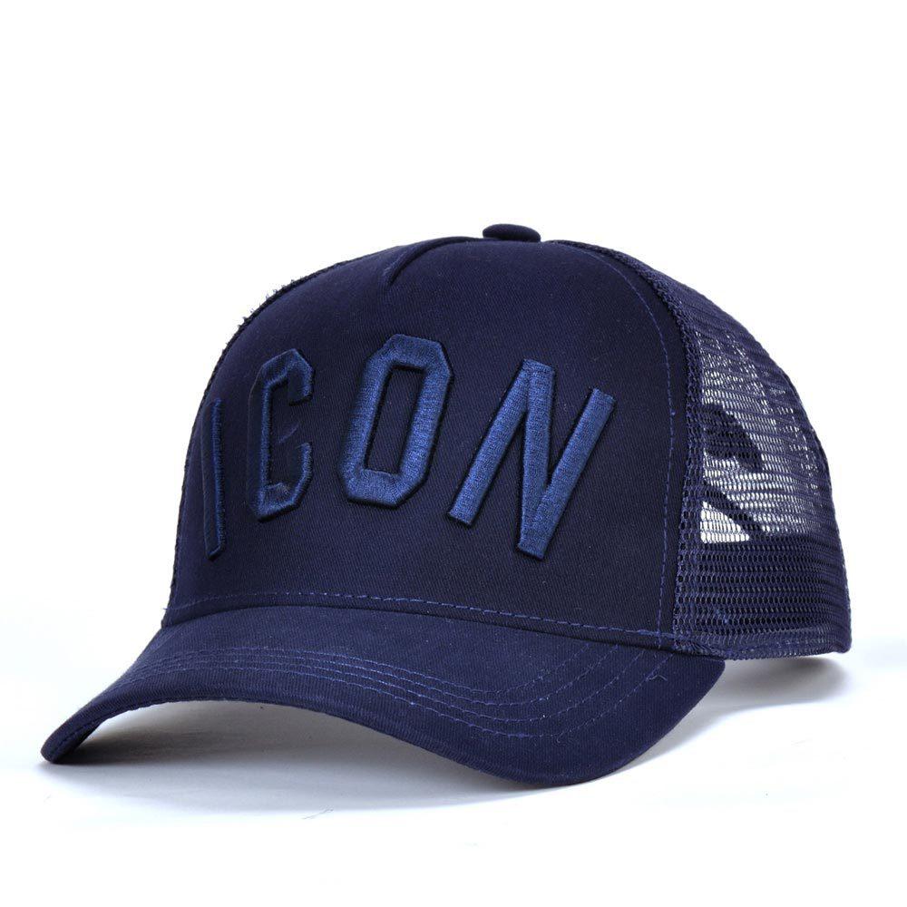 Mode Baumwoll-Baseballkappen Stickerei Buchstaben Hochwertige Camouflage-Kappe Schwarze Kappe Herren Damen Hut navy blau
