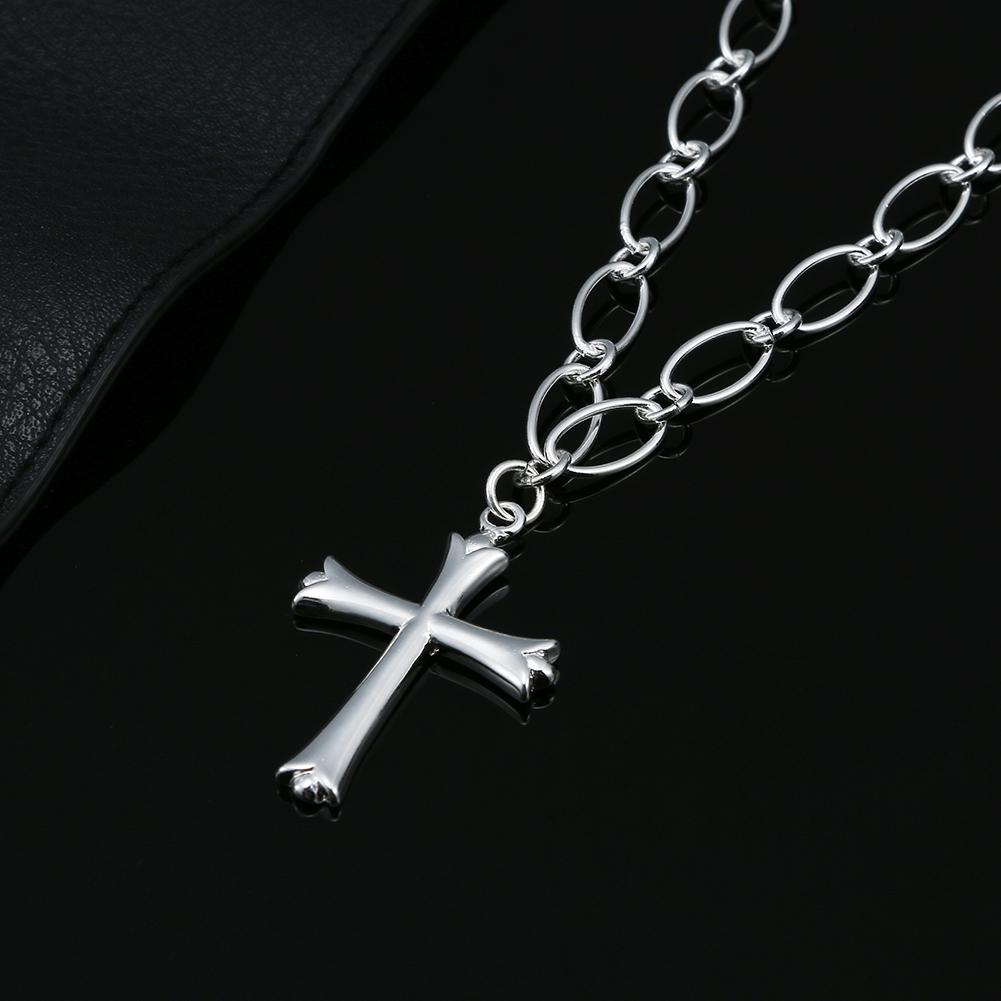 Mode 925 gestempelt Silber klassische Kreuz Halskette für Frauen Luxus Designer Schmuck Hochzeit Party Weihnachtsgeschenke