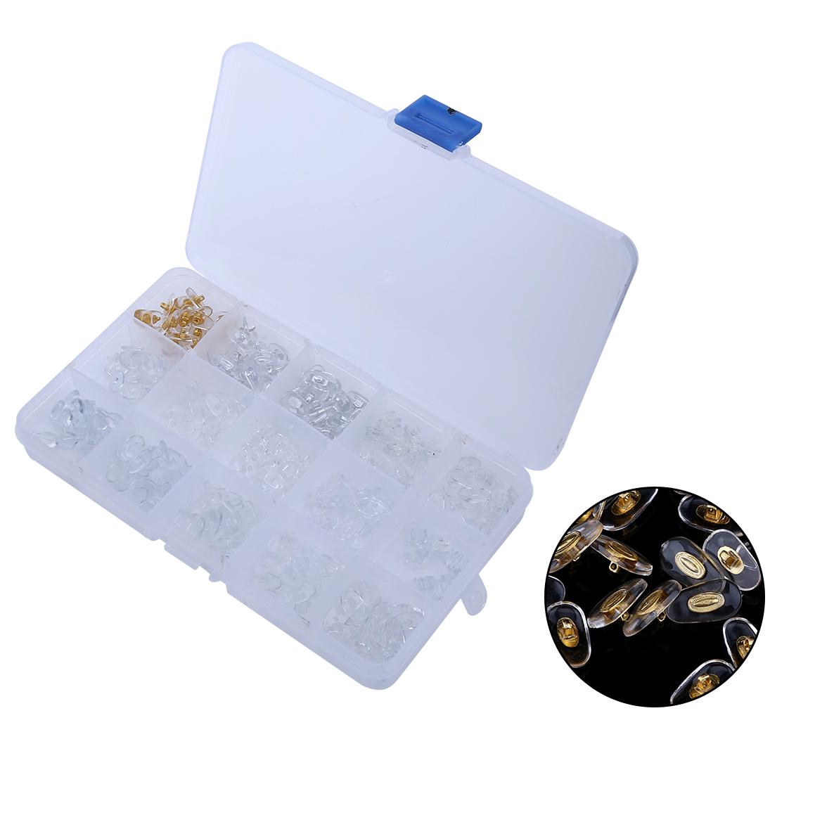 300 Stück 15 Werte Silikon Nasenpads Brillen Schraubbar Brillen Weiches Zubehör Reparaturwerkzeug