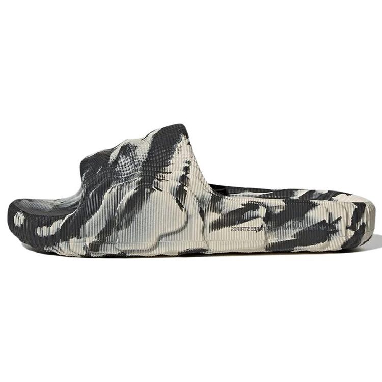 adidas Adilette 22 Badeschuhe Carbon Aluminium Unisex Sneaker Grau GX6947 47
