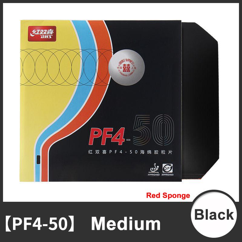 Original Neue DHS PF4-50 PF4 50 PF4 Tischtennis Gummi mit Hohe Elastische Schwamm für Training Ping Pong Tisch Gummi PF4-50-Black-2.0mm