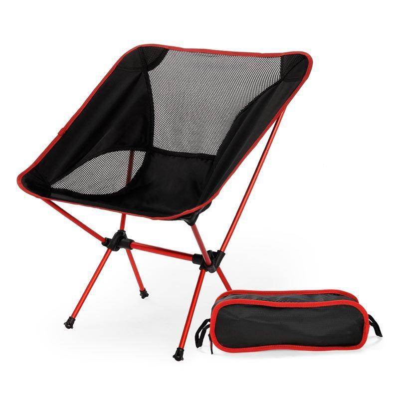 Reise Ultraleicht Klappstuhl Superharten Hohe Last Outdoor Camping Stuhl Tragbare Strand Wandern Picknick Sitz Angeln Werkzeuge Stuhl rot