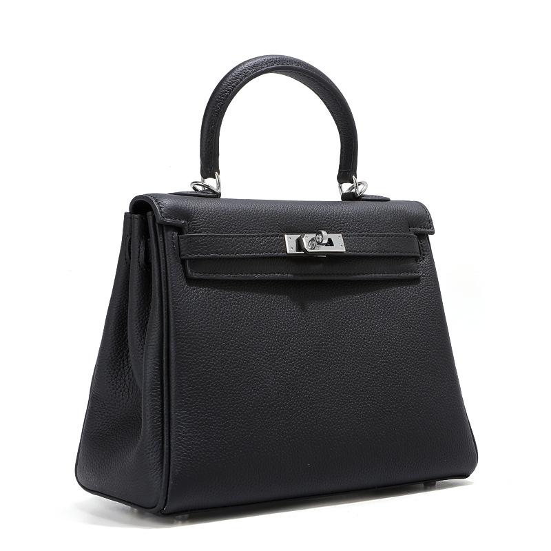Oberste Schicht Rindsleder Weiche Ledertasche Echtes Leder Handtasche Clutch High-End Mode Damen Handtasche Clutch Echtes Leder Einzelner Lederriemen Tasche 32x14x23cm