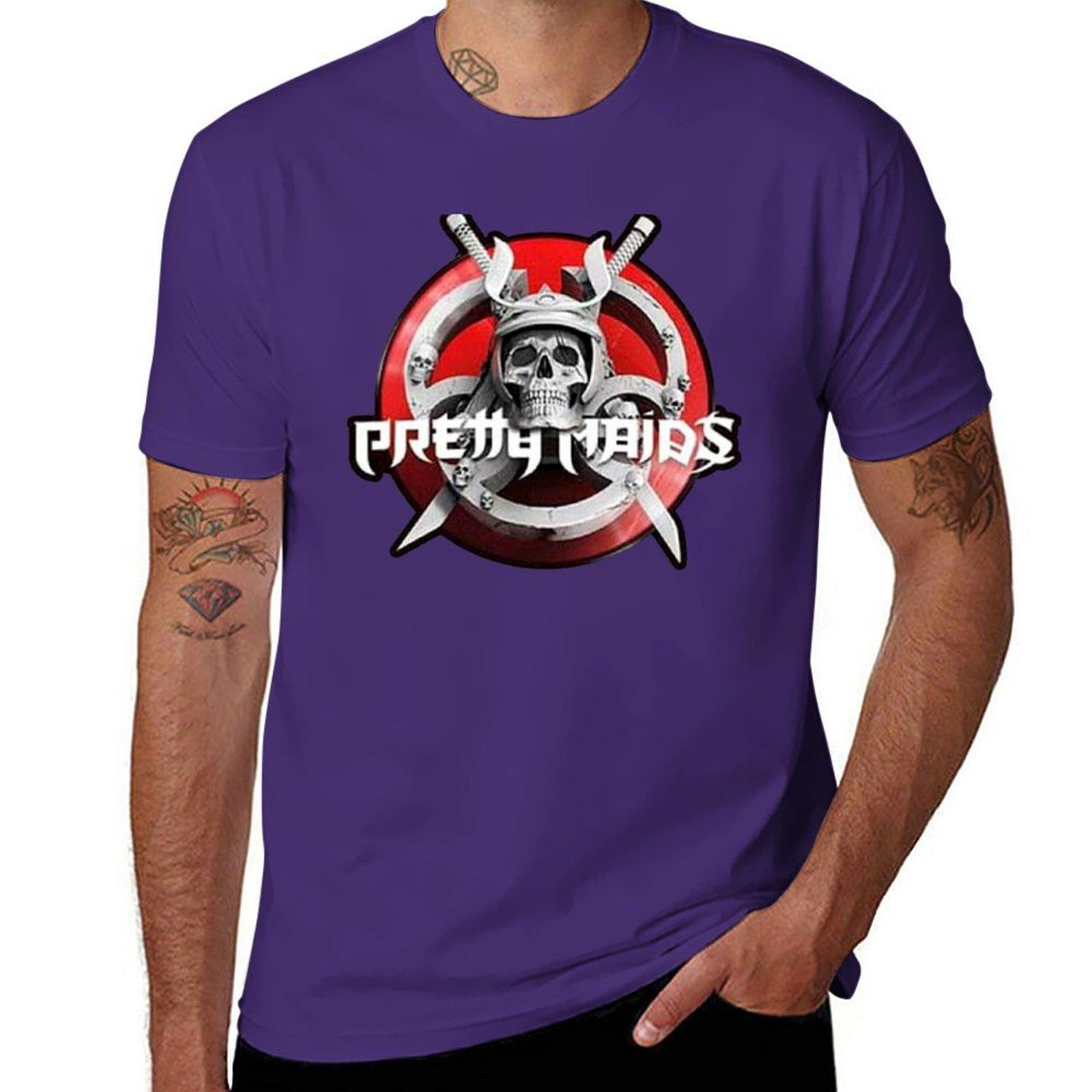 Bestseller Pretty Maids Hard Rock Album Cover Band Heavy Metal Tour Logo T-Shirt Anime Kleidung Shirts Grafik-T-Shirts Herren T-Shirts 2XL