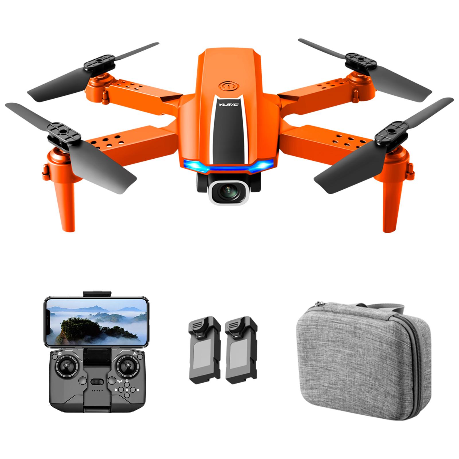 YLR/C S65 RC Drohne mit Kamera 4K Dual Kamera RC Quadcopter mit Funktion Flugbahn Fluggeste orange-4K camera-2 battery