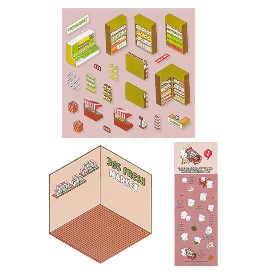 DIY Projekt 3D Haus Aufkleber Erwachsene Kinder lustige Cartoon Aufkleber Stress Relief Miniatur Szene Aufkleber