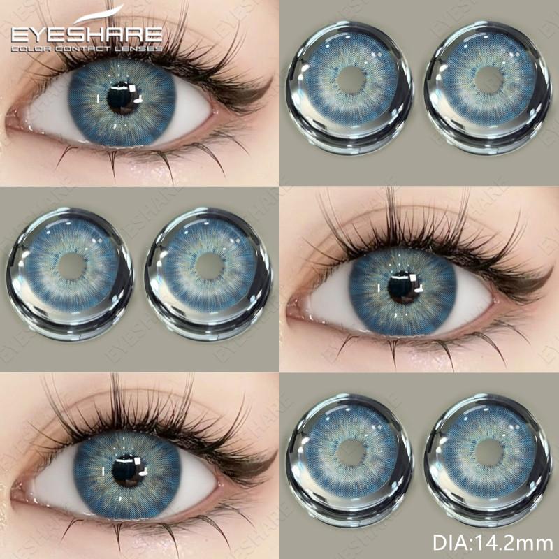 EYESHARE 2 Stück PATTAYA Farbige Kontaktlinsen für Augen 0 ~ -8.00 Dioptrien Myopie Kontaktlinsen Natürliche Linse Schönheitskosmetik 0