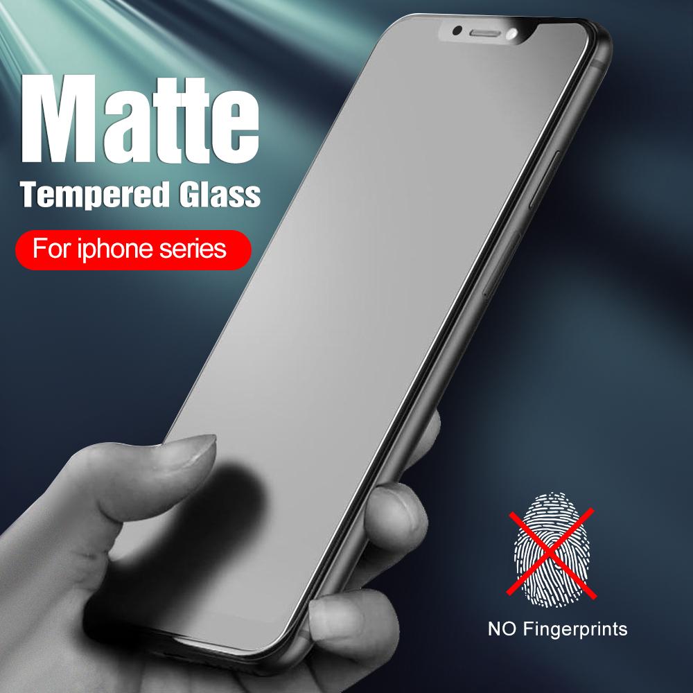 2 Stück Matt Gehärtetes Glas für iPhone 16 15 14 13 Pro Max Glas für iPhone 13 12 11 Pro Xs Max X XR 6 7 8 Plus Mini SE 2020 Displayschutzfolie iPhone 16 Pro Max transparent