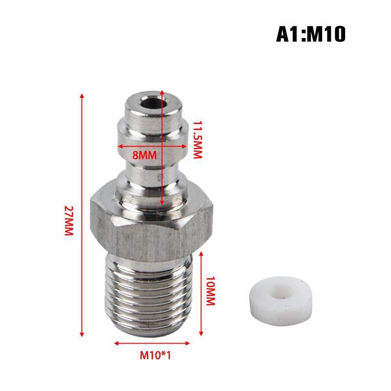 Pcp Paintball Pneumatische Schnellkupplung 8mm M10X1 Stecker Adapter Fitting 1/8Npt