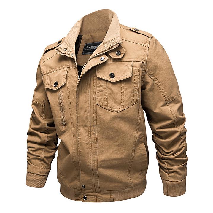 Frühling Air Force Pilot Militär Jacke Männer Fracht Taktische Bomber Jacke Männlich Casual Zipper Flug 6XL khaki