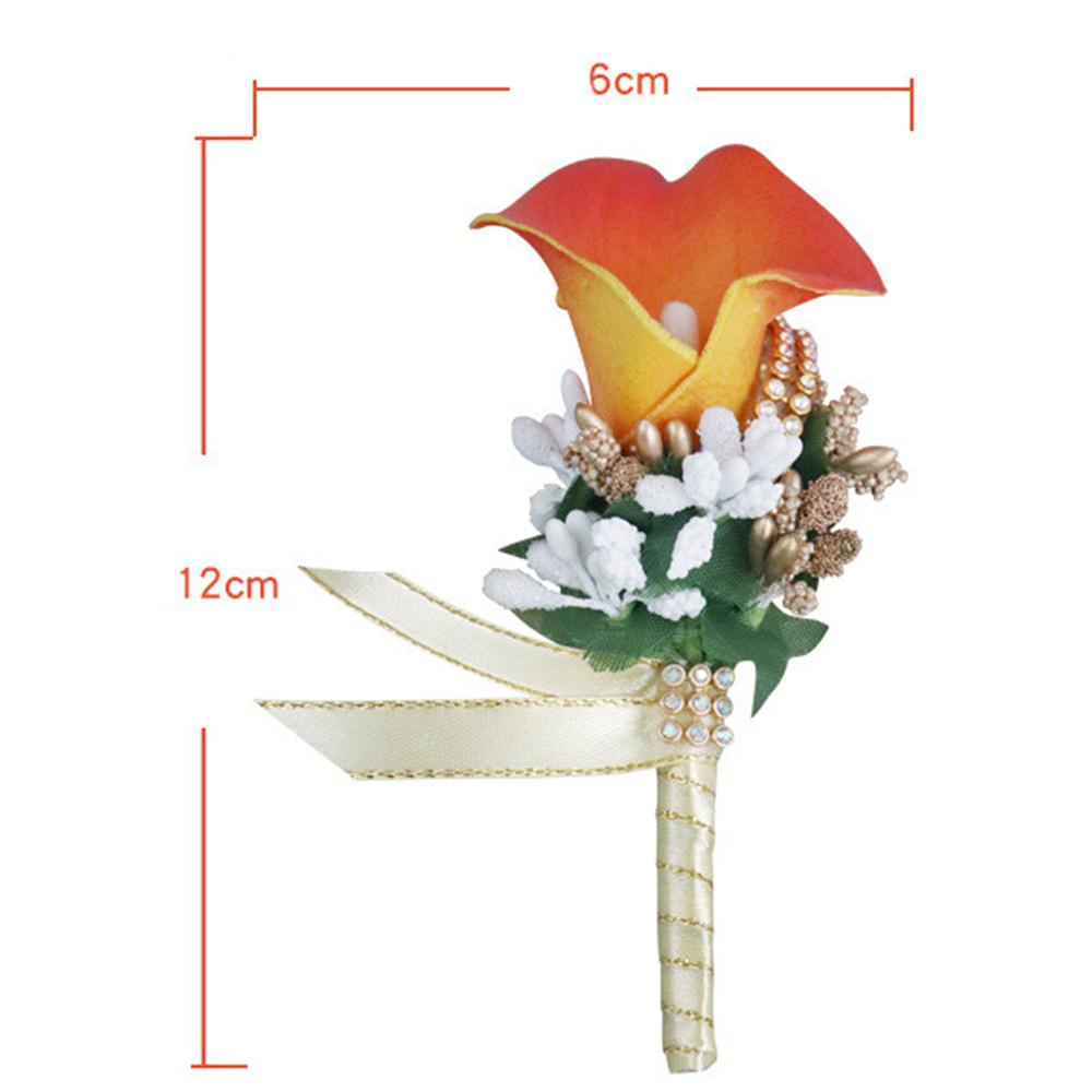 Hochzeit Braut Bräutigam Simulation Blume Corsage Brosche Männer Frauen Künstliche Boutonniere Blume Clips Braut Prom Dekoration 1PC