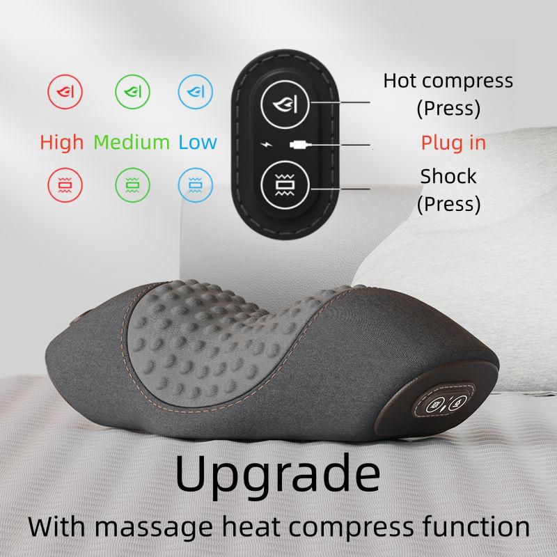 Elektrische Heizung Lendenwirbelsäulen Traktion Massagegerät Einstellbare Vibration Taille Wirbelsäulenstütze Rückenmassagegeräte Masajeador Abnehmen schwarz