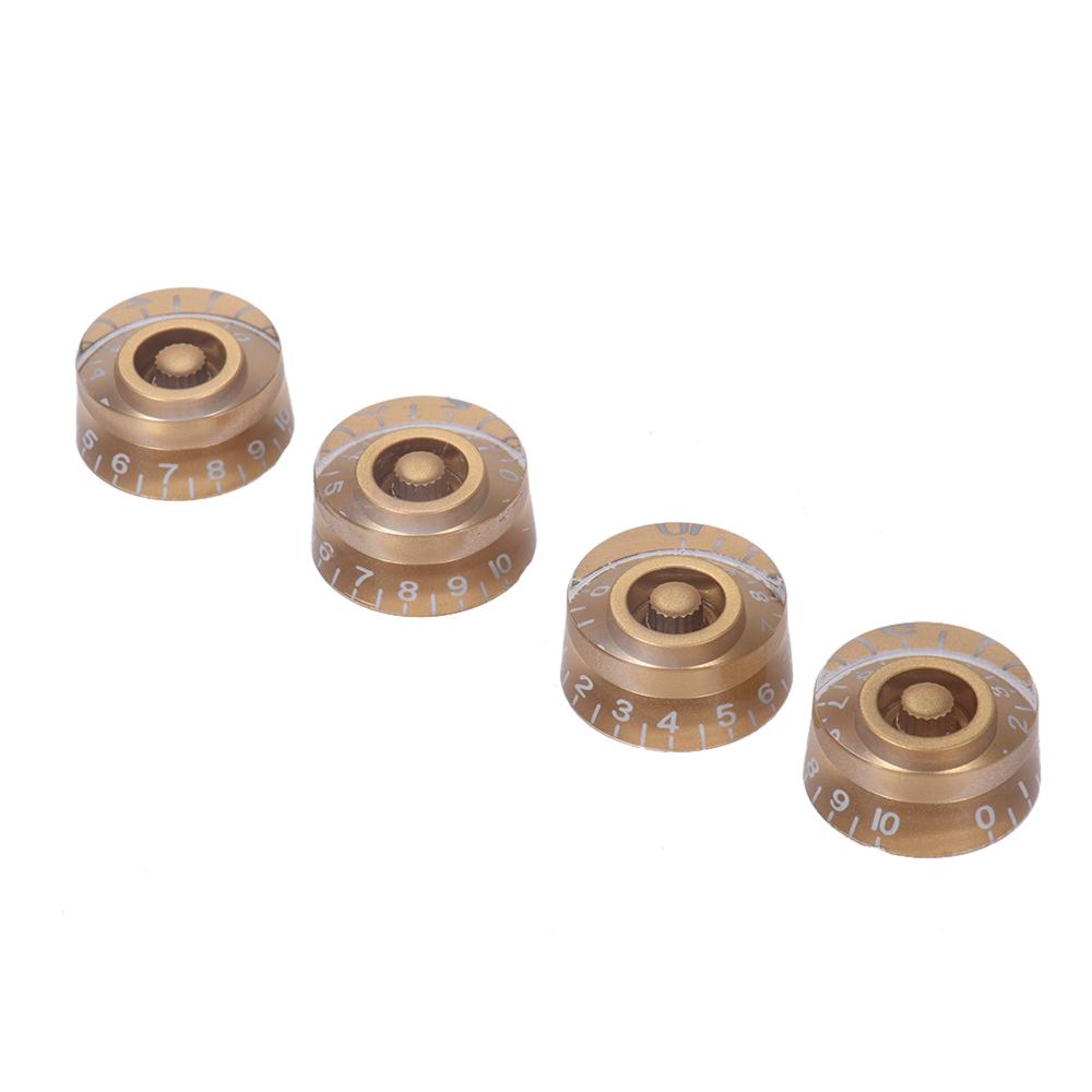 4 Stück Speed Volume Tone Control Knöpfe für Gibson Les Paul Gitarre Ersatz E-Gitarre Teile goldgelb