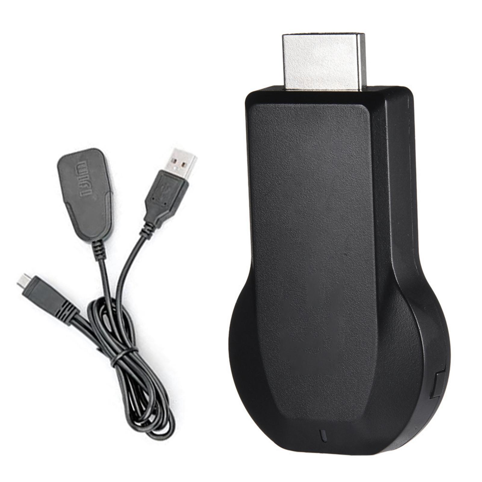 HD108P Wireless Display Adapter Miracast WiFi Mobile Screen Mirroring Receiver Dongle TV M2 schwarz