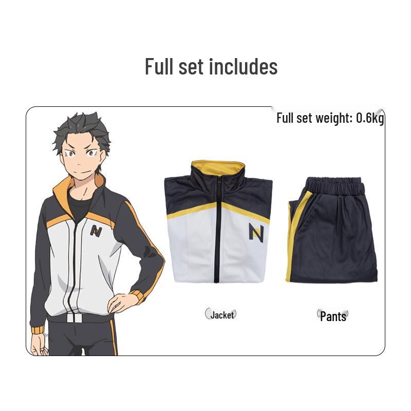 Re:Zero Natsuki Subaru Cosplay Hoodie Set S