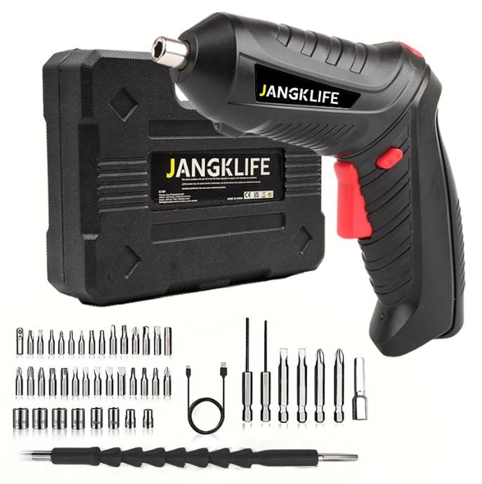 Elektroschrauber, Akku, wiederaufladbar, Akkuschrauber, leistungsstarker kabelloser Schraubendreher, Bohrmaschine, elektrischer Schraubendreher