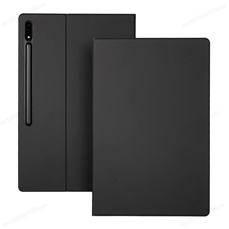 Magnetische Tablet-Hülle Für Samsung Galaxy Tab S8 S9 S10 Ultra 14.6 S7 Plus FE 12.4 11 Zoll TB-X710 Hülle Stifthalter Funda Capa Tab S10 FE 10.9 inch schwarz