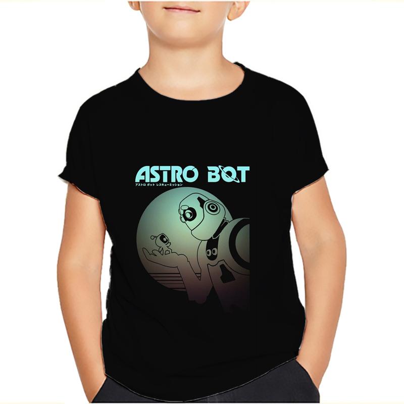 Spiel Astro Bot 3D gedruckt Kinder T-Shirt Kinder Kleidung Harajuku Cartoon Tees Casual Spaß Top Kleidung Mädchen Jungen T-Shirt 2024 120 blau