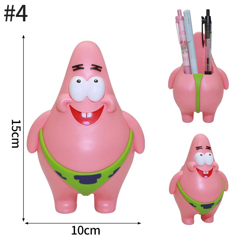 Entzückende SpongeBob Aufbewahrungs-Stiftebox Schüler-Schreibwaren-Organizer-Box Patrick Star Schreibtisch-Stifthalter Make-up-Pinsel-Aufbewahrung Bo As show