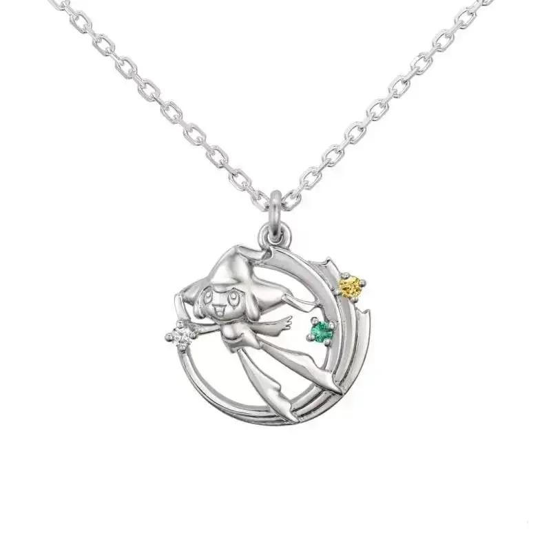 Pokemon Halskette Anhänger Schmuck Zubehör Cartoon Anime Teenager Paar Mode Atmosphäre Trend Hochwertige Dekoration Geschenke dunkelgraue