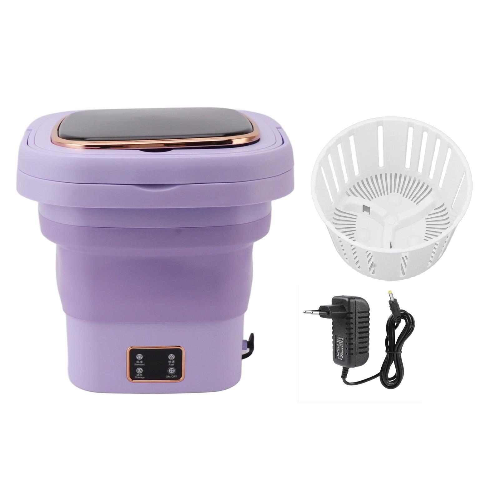 9L Faltbare Waschmaschine Kleine Automatische Tragbare Mini-Waschmaschine Baby-Unterwäsche-Waschmaschine für violett