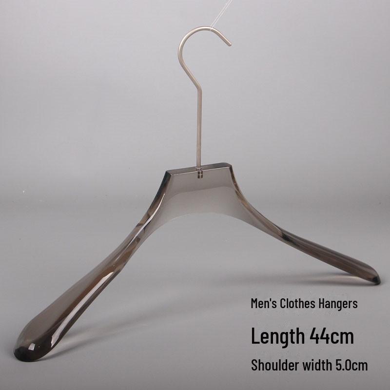 Rauchgrauer, transparenter, rutschfester Kleiderbügel mit goldenem Haken für Damen- und Herrenbekleidung, inklusive Hosenclip One piece