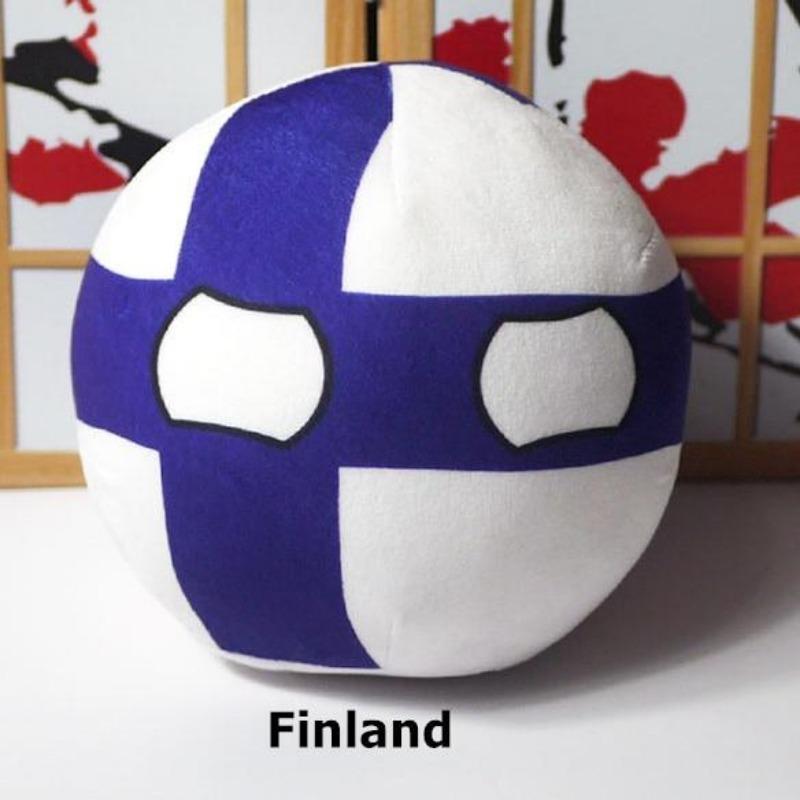 20cm Polandball Plüsch Puppe Land Ball Anime Kurze Gefüllte Plüsch Puppe Spielzeug Finland