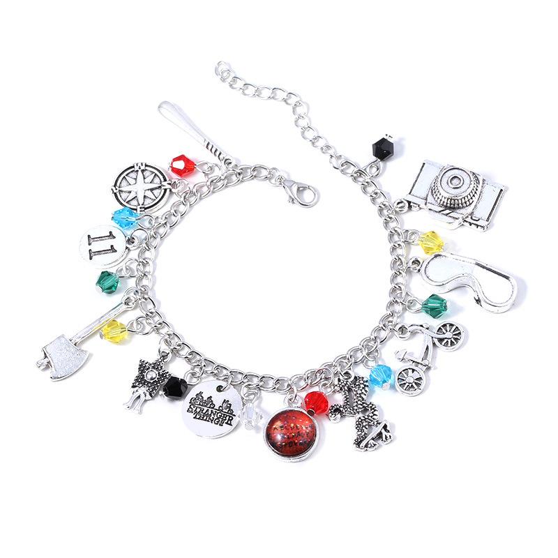 Armband Schmuck Stranger Things Axt Kamera Telefon Brille Logo Legierung Anhänger Kristall Armband Freund Mädchen Geburtstagsgeschenke