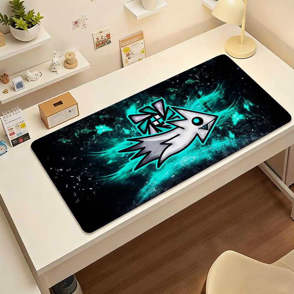 Spiel Geometry Dash Mauspads Computer Laptop Gummi Rutschfest Mouse Mat Mousepad Gamer Dekoration Schreibtischmatte SBD400x900x3mm