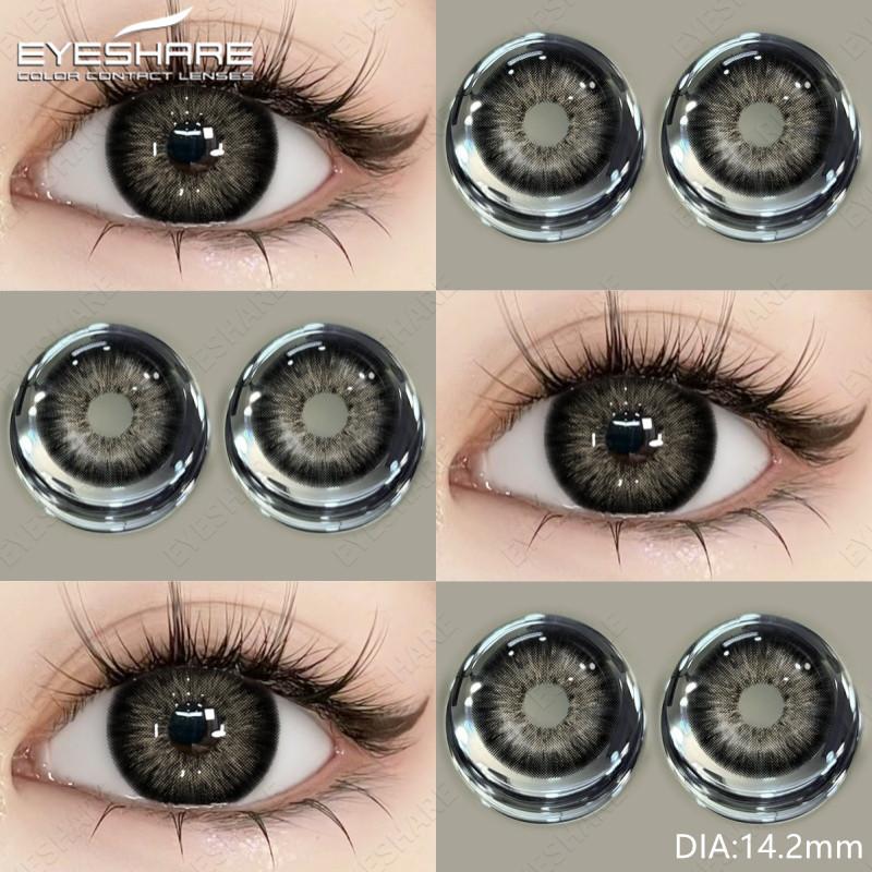 EYESHARE 2 Stück PATTAYA Farbige Kontaktlinsen für Augen 0 ~ -8.00 Dioptrien Myopie Kontaktlinsen Natürliche Linse Schönheitskosmetik 0
