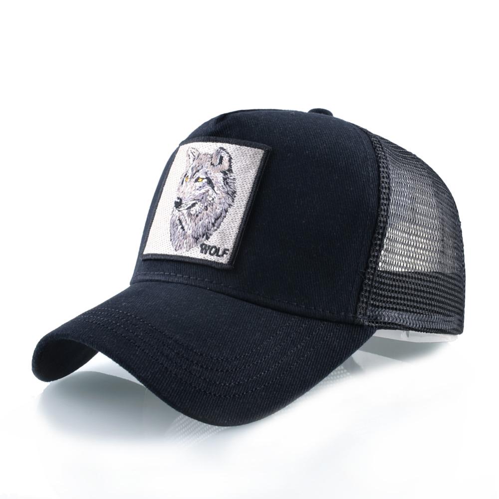 Snapback Caps Sommer Atmungsaktive Baseball Cap Frauen Coole Streetwear Wolf Trucker Bones Hip Hop Hüte 56-60cm