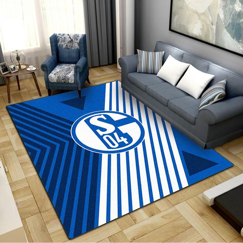 FC Schalke 04 Teppich für Wohnzimmer Schlafzimmer Zuhause Sofadekoration, Kinderspiel rutschfeste Bodenmatte 80x120cm( 31x47in)