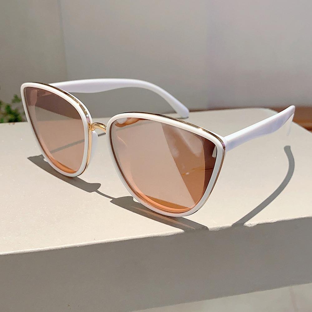 Retro Vintage Cat Eye Sonnenbrille Beschichtete Verlaufsscheibe Sonnenbrille Trendige UV400 Schutzbrille für Damen und Herren