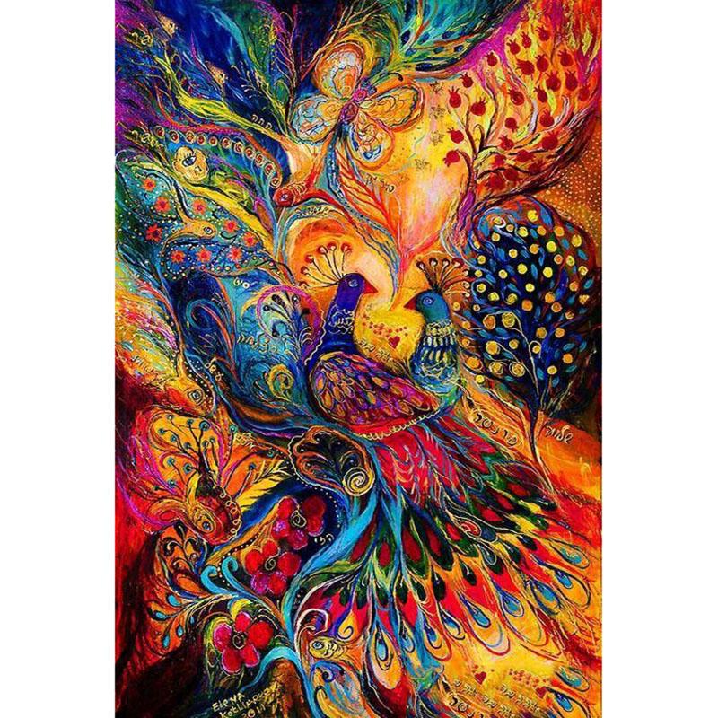 5D-Diamantgemälde zum Selbermachen, „Pfauenfeder“, Stickerei, Kreuzstich, Geschenk, Heimdekoration, Geschenk 20X30CM