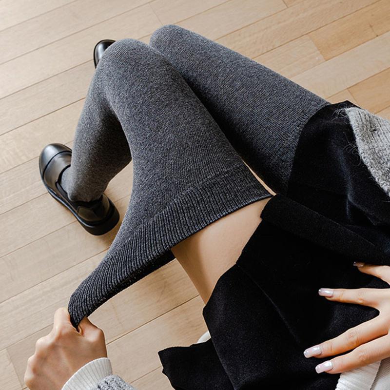 Damen-Oberschenkelstrümpfe, extra große Kniestrümpfe, Overknee-Socken und große Socken XXL dunkelgrau