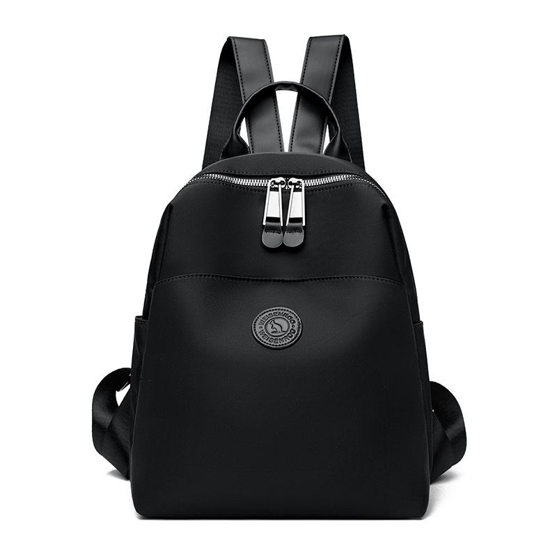 Hochwertiger Rucksack für Damen-Temperament, High-End-Kleiner Rucksack, Modischer Canvas, Vielseitig, Doppelt nutzbar, Nischen-Rucksack black
